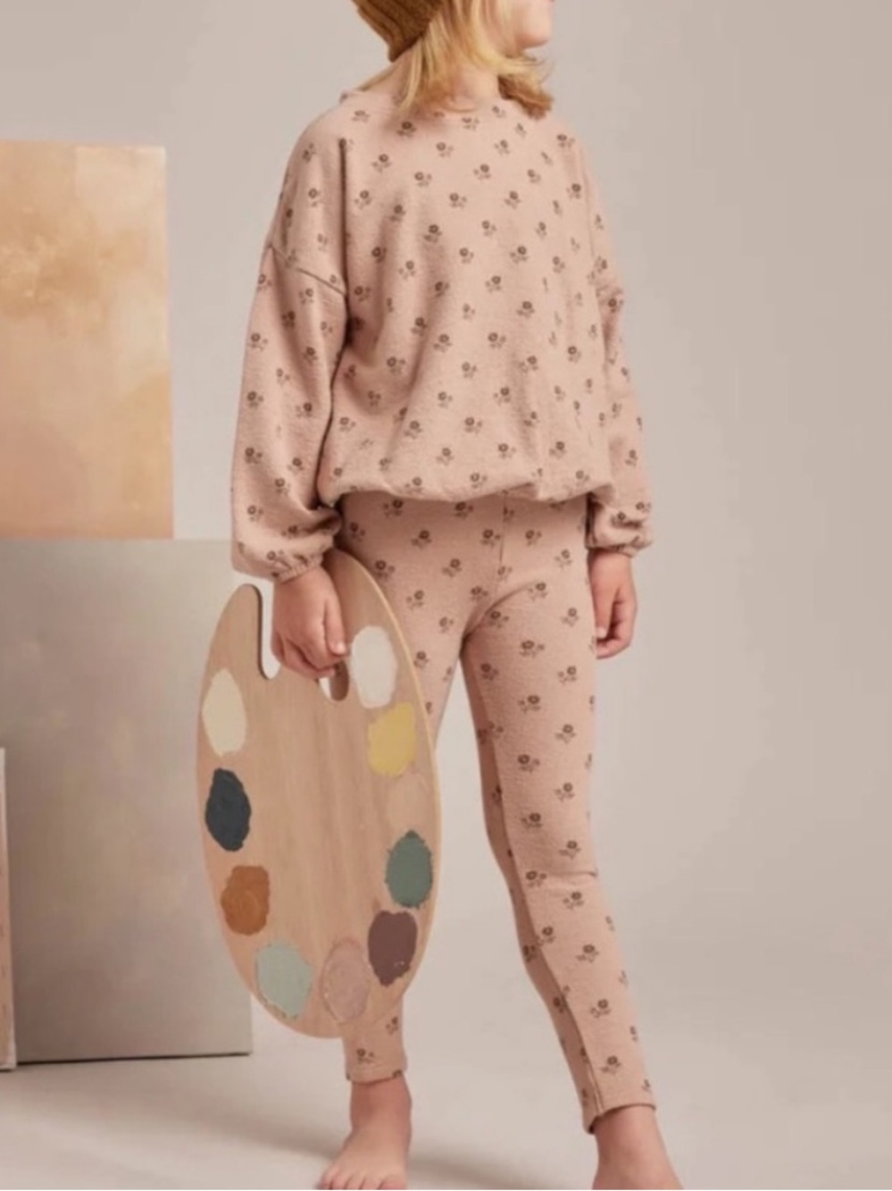 Rylee + Cru English Rose Knit Leggings size 8-9
